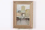 Pasquale D'Angelo, Porta Capuana Napoli, Oil on board