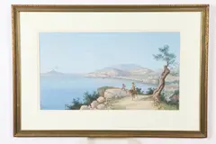 G. Gianni, Mount Vesuvius, Gouache