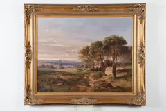 Giancinto Gigante, Shepherd with His Flock, Oil on canvas