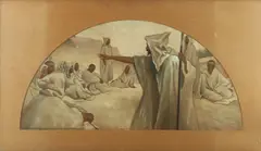 John White Alexander, Traditional Arab Oral History Lesson, MURAL LIBRARY OF CONGRESS, heightened print