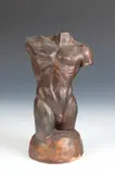 A. Steiner, Male Nude Torso, Terracotta with bronze finish - Height: 9 1/2 in