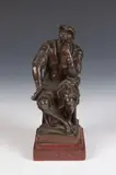 Piat Joseph Sauvage, Untitled, AFTER MICHELANGELO'S LORENZO DE MEDICI, bronze - Height: 7 in