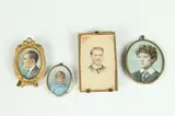Portraits of Men and Boys: Four Works by Continental School, PORTRAITS OF MEN AND BOYS: FOUR WORKS, oil on invorine, sold Mar 2018