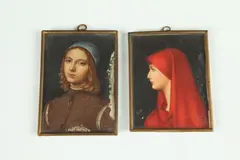 Italian School, RITRATTO DE RAFFAELLO and FABIOLA DI HENNER: TWO WORKS, RITRATTO DE RAFFAELLO and FABIOLA DI HENNER: TWO WORKS, oil on ivorine