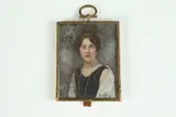 Portrait of Woman with Pearls by Continental School, Oil on invorine, sold Mar 2018
