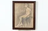 Study of Seated Boy by American School, STUDY OF SEATED BOY, pencil on paper, sold Mar 2018