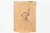 Continental School, Young Man in Fur Hat, Pencil in "as is " condition