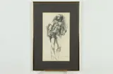 Jack Wheelock, Portrait of Man in Jeans, Pencil