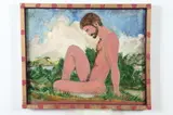 Vernon Lee Reynolds, Seated Male Nude, Oil on canvas