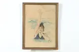 M Cayer, Bather, Watercolor