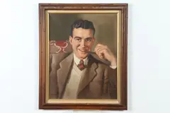 Portrait of Man with Pipe by Maresca, Oil on canvas, offered Mar 2018