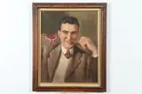 Maresca, Portrait of Man with Pipe, Oil on canvas