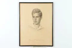 Clarence Rudolph Mattei, Portrait of Young Man, Pencil