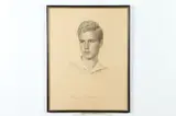 Clarence Rudolph Mattei, Portrait of Young Man, Pencil