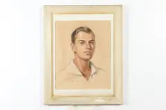 Louis Kaman, Portrait of Young Man, Pastel