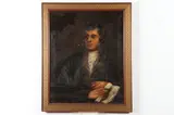 Portrait of Poet Robert Burns by English School, PORTRAIT OF POET ROBERT BURNS, oil on canvas is "as is" condition, sold Mar 2018