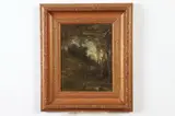 Forest Scene by American School, Oil on canvas in "as is" condition, offered Mar 2018