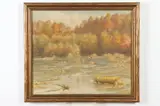 William Dovener, RIVER VIEW, identified verso, Oil on canvas