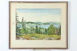 Marguerite Campell Munn, Landscape, Watercolor.