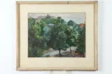 Eugen Weisz, Landscape in the Treees, Watercolor