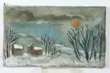 Marguerite Burgess, Evening Sun, Oil on canvas in "as is" condition