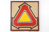 Frederick R. Brandt, ARROW TRIANGLES, identified and titled on label verso, Acrylic on canvas