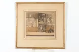 Armand Coussens, The Antique Shop, Color etching