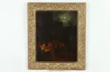 Woman with Candle by Continental School, WOMAN WITH CANDLE, oil on board, sold Mar 2018