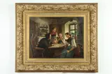L. Kohrly, Four Women Playing Cards, Oil on canvas