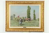 Lubos, Hay Harvest, Oil on canvas