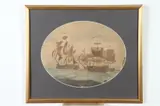 British School, Great Lakes-1812, Watercolor