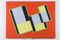 Tom Yanosky, Green Perimeter, Italian paper collage over oil on canvas.