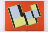 Tom Yanosky, Green Perimeter, Italian paper collage over oil on canvas.