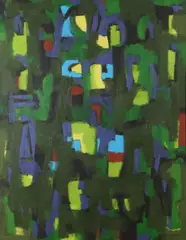 Tom Yanosky, Jungle Idol, Oil on canvas.