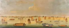"Boats on Ocean" by Anonymous, Giclee on canvas, sold Apr 2018