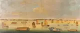 Anonymous, "Boats on Ocean", Giclee on canvas