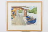Nona A. Butterworth, Canoe Shed, Watercolor