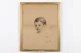 Portrait of Child by American School, PORTRAIT OF CHILD, charcoal in "as is" condition, offered Apr 2018