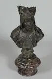Ferdinand von Miller, Bust of Wise Person, Bronze - Height: 26 in. dated 1878 Inscribed " Munchen " From the Collection