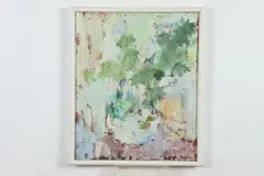 Beatrice Koplovitz, Abstract Floral Still Life, Oil on canvas