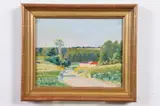 French Countryside by French School, Oil on board, sold Apr 2018
