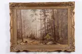 Z. Houdek, Autumn Forest Scene, Oil on canvas