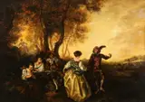 Alessadro-Francis, The Courtship, Oil on canvas