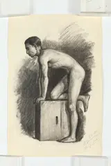 Noel J. Cortes, MALE NUDE STUDIES: FOUR WORKS, three out of the four signed and dated 1936 lower right, Charcoal
