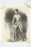 Noel J. Cortes, MALE FIGURAL STUDIES: THREE WORKS, ( GAY INTEREST), each signed and dated lower right, Charcoal