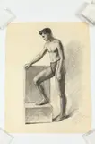 Noel J. Cortes, MALE NUDE STUDIES: FOUR WORKS, (GAY INTEREST), each signed and dated, Charcoal
