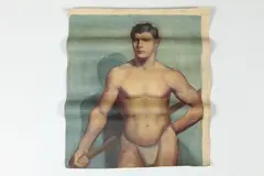 Noel J. Cortes, Untitled, STANDING SEMI NUDE MALE FIGURE, (GAY INTEREST), oil on canvas - Unstretched, 22 in. 18 in