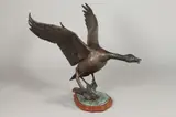 David H. Turner, Canada Goose Landing, Bronze - Height: 35 in
