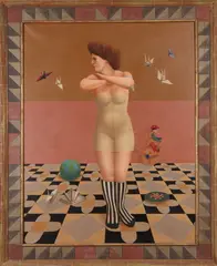 Lani Irwin, Komei'S Oragami, Oil on canvas