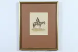 Olaf Wieghorst, American Indian on Horseback, Watercolor and ink on board